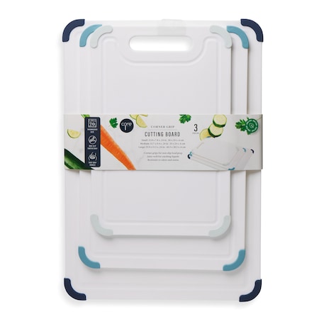 Core Kitchen 3pc Corner Grip Poly Board Set - WHT/SKW/CLS/SPH 51272